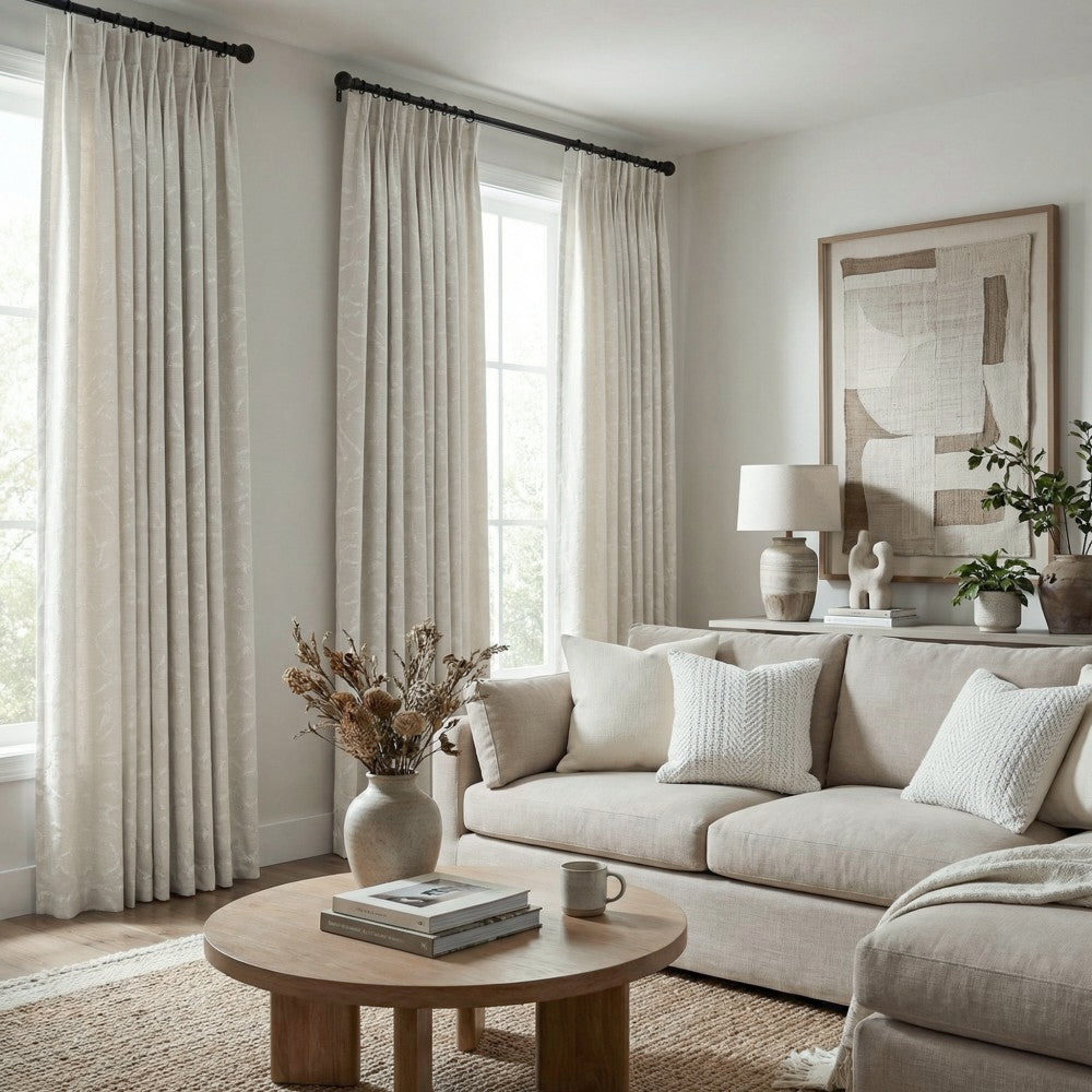 Marybel Glossy Abstract Ripple Curtains