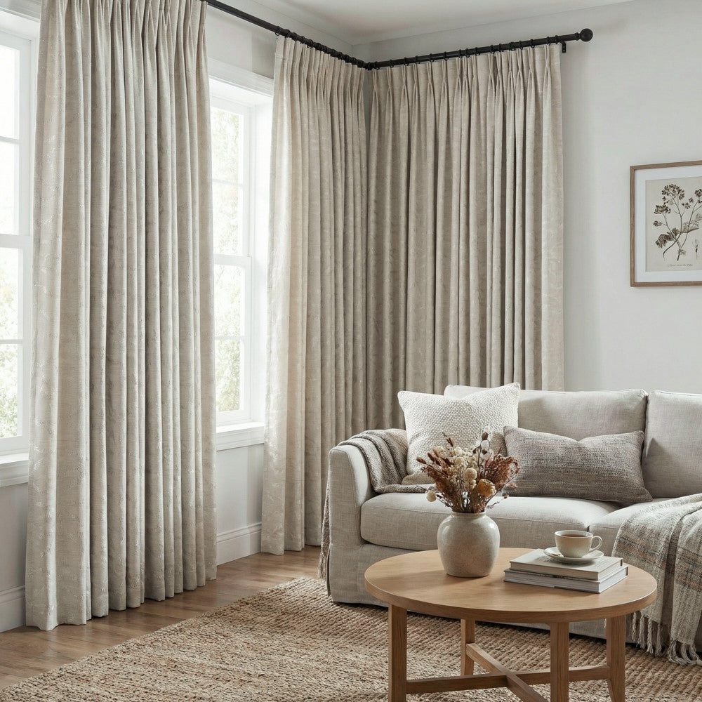 Marybel Glossy Abstract Ripple Curtains