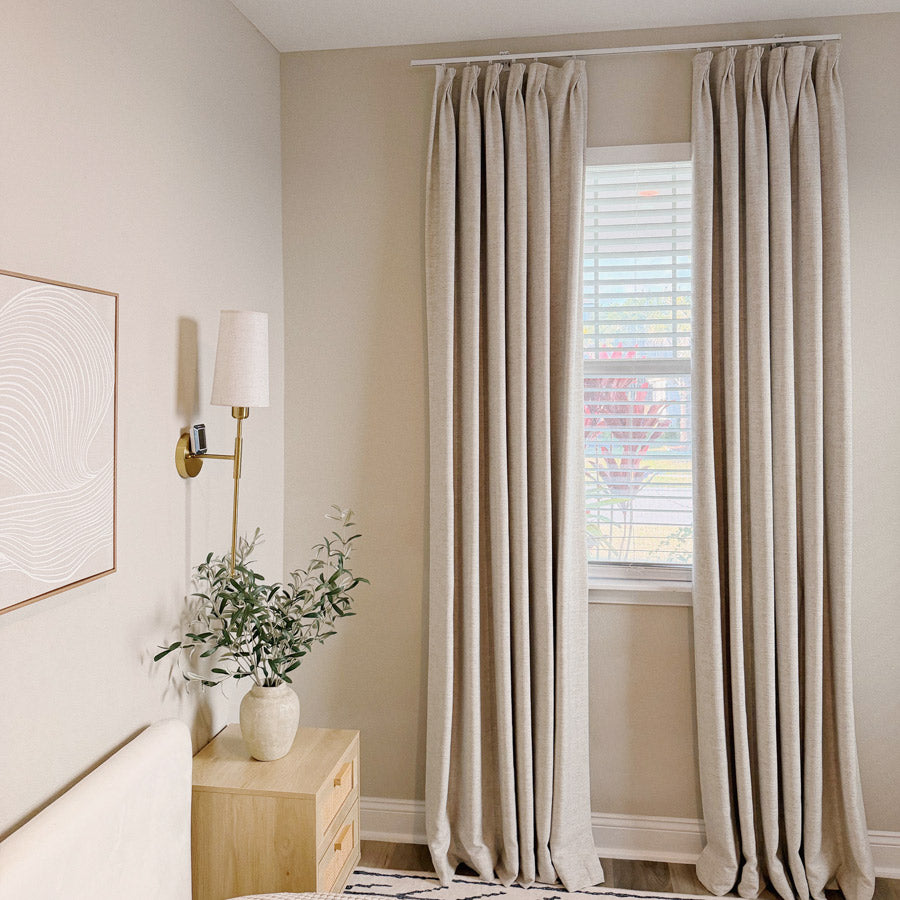 Mattia Soft Linen Curtains With Natural Dots
