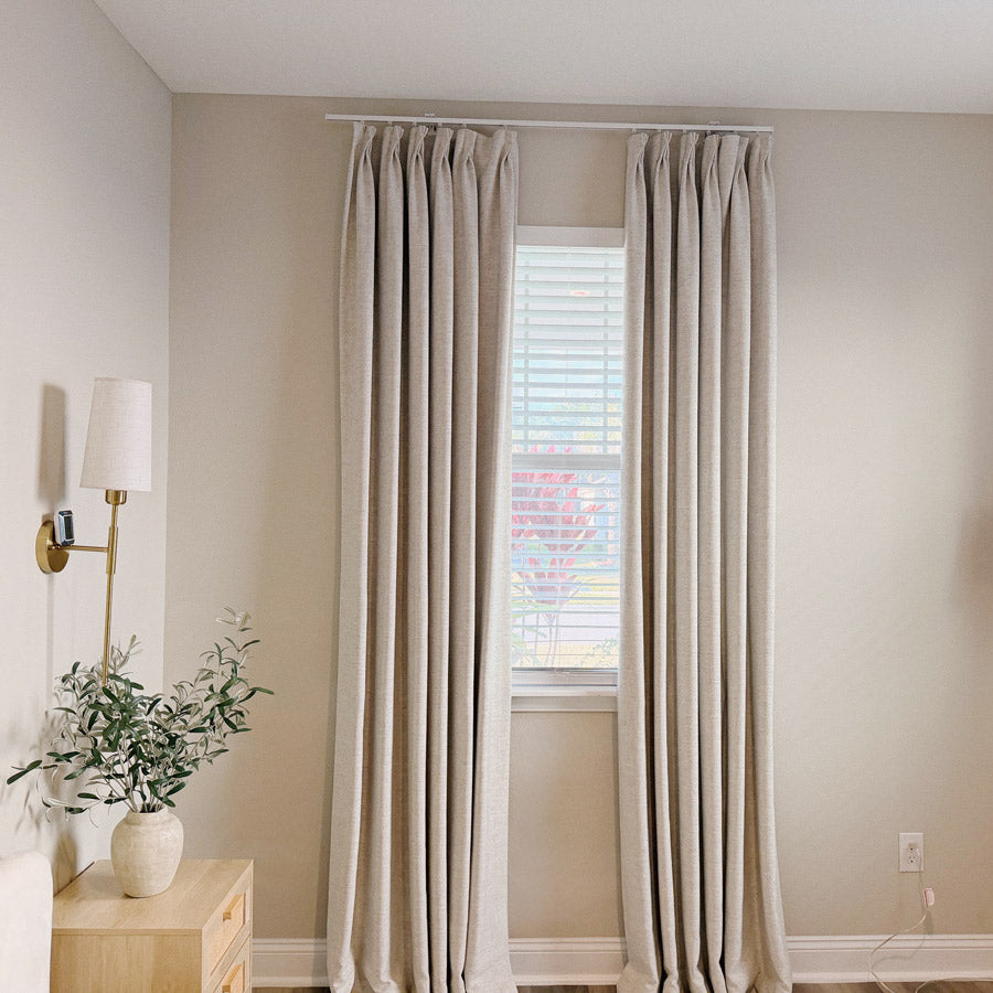 Mattia Soft Linen Curtains With Natural Dots