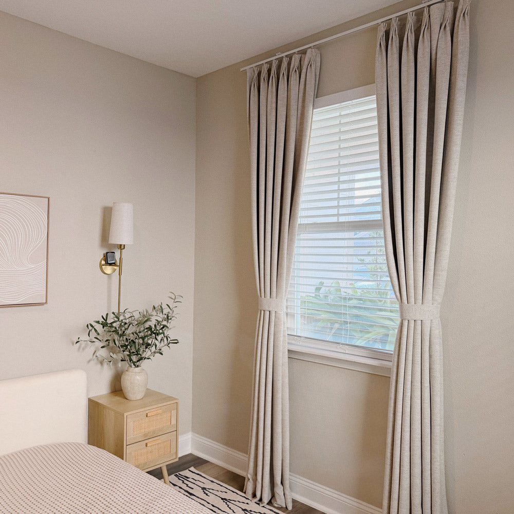 Mattia Soft Linen Curtains With Natural Dots