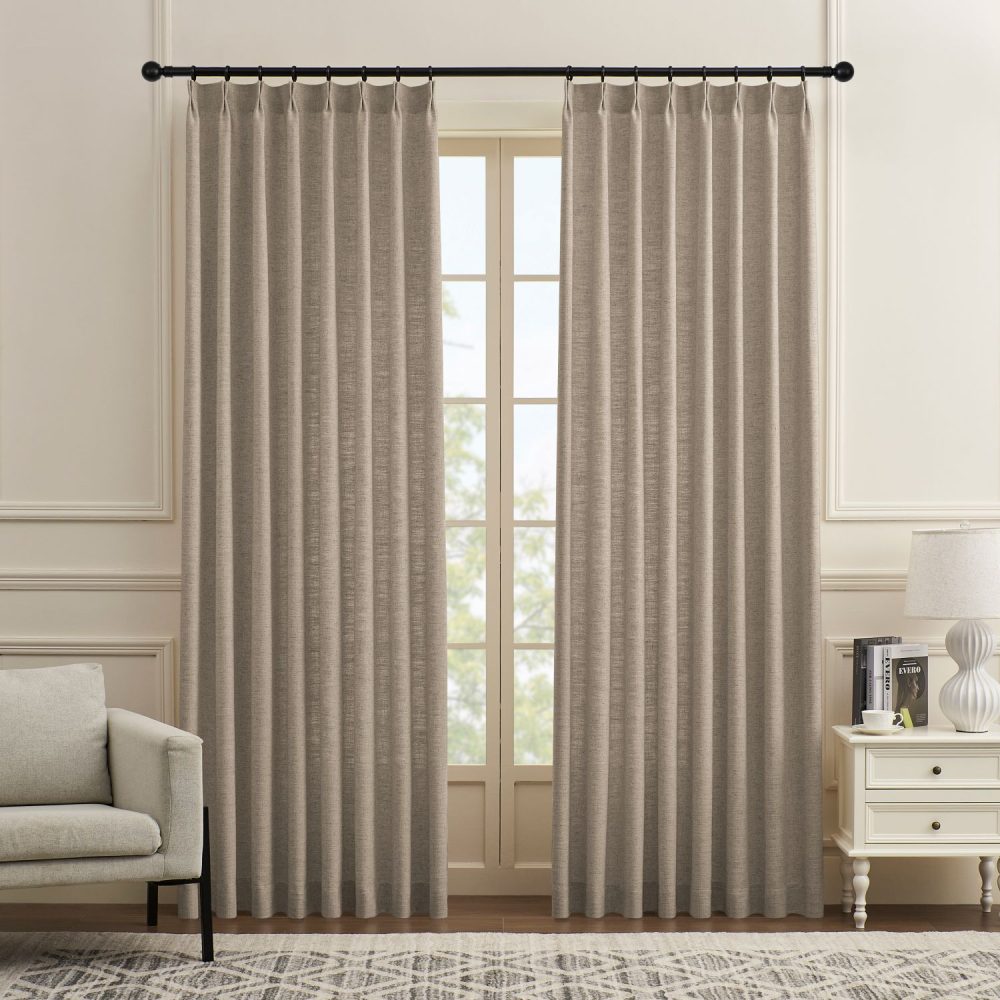 Mattia Soft Linen Curtains With Natural Dots