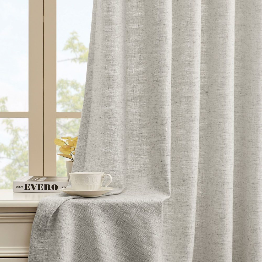 Mattia Soft Linen Curtains With Natural Dots