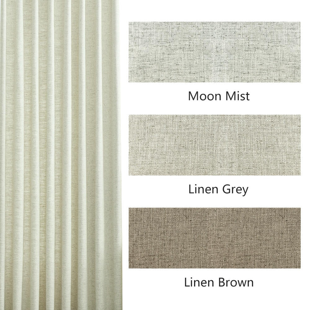 Mattia Soft Linen Curtains With Natural Dots