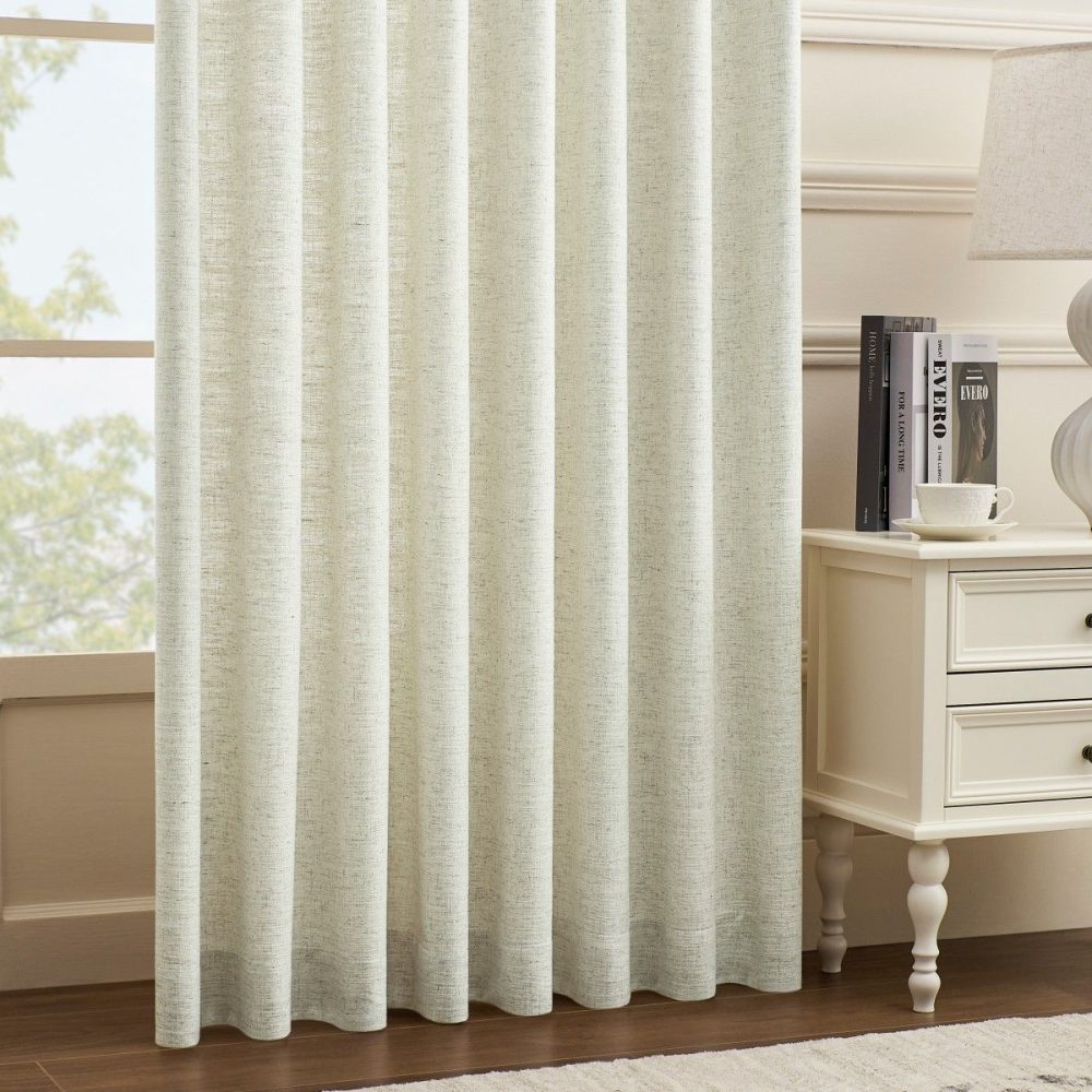 Mattia Soft Linen Curtains With Natural Dots