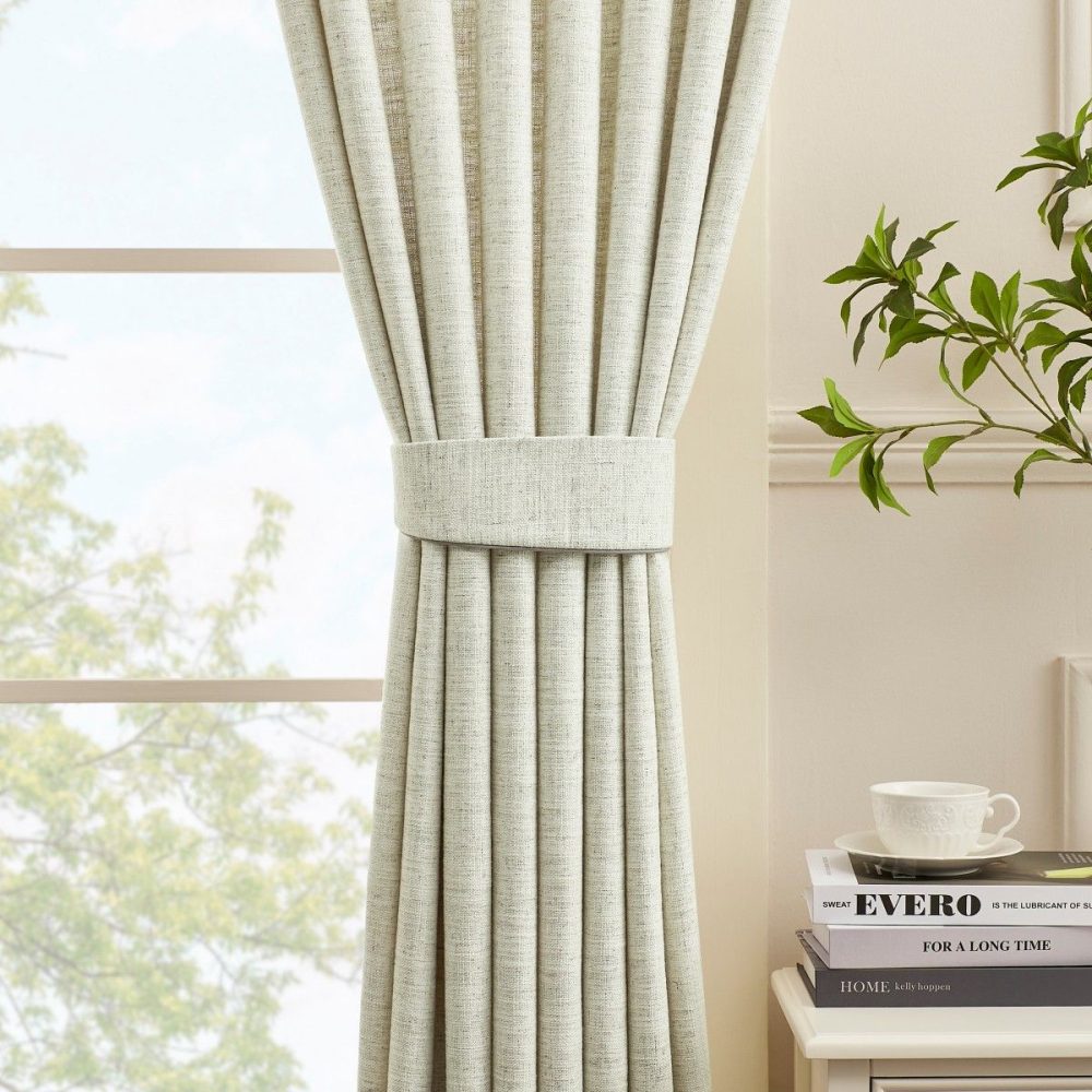 Mattia Soft Linen Curtains With Natural Dots