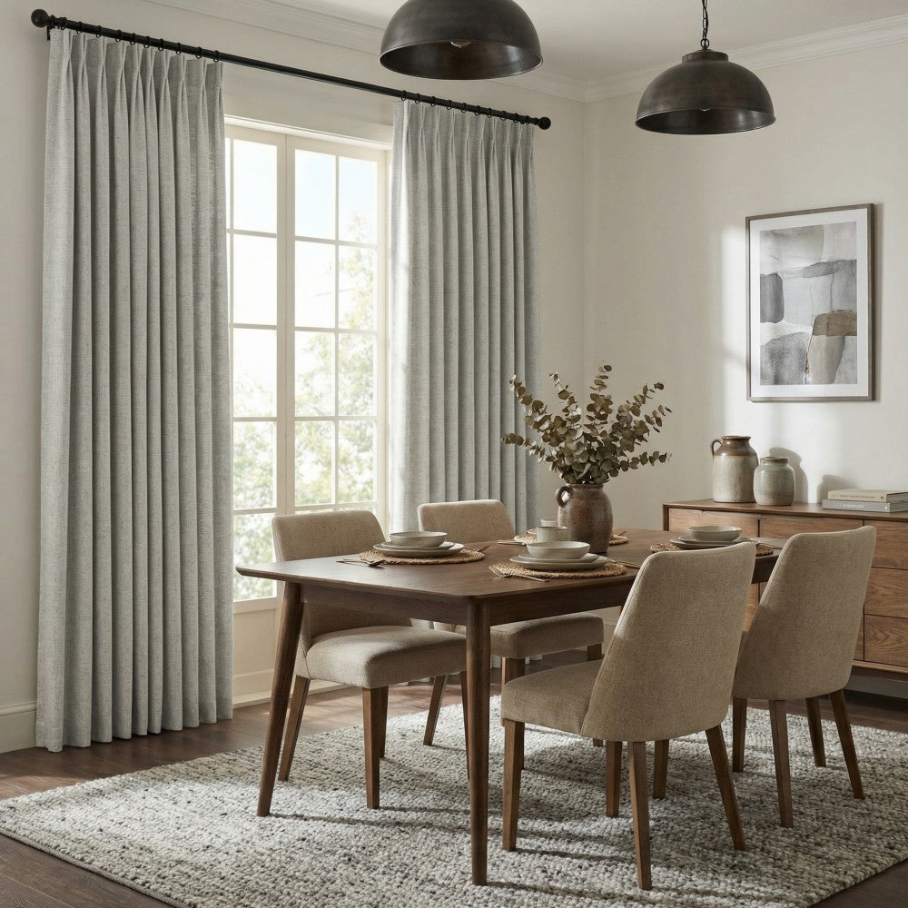 Mattia Soft Linen Curtains With Natural Dots