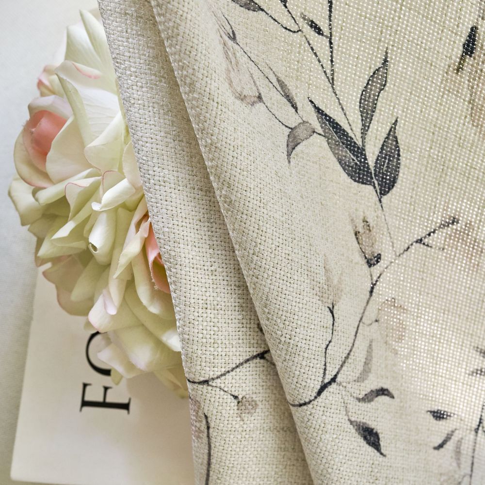 May Flower Sprigs Botanical Printed Curtains