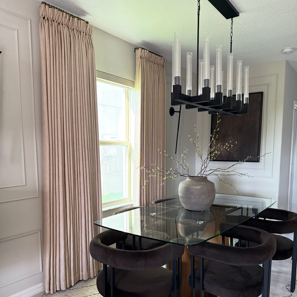 Milo Two-toned Textured Linen Custom Curtains
