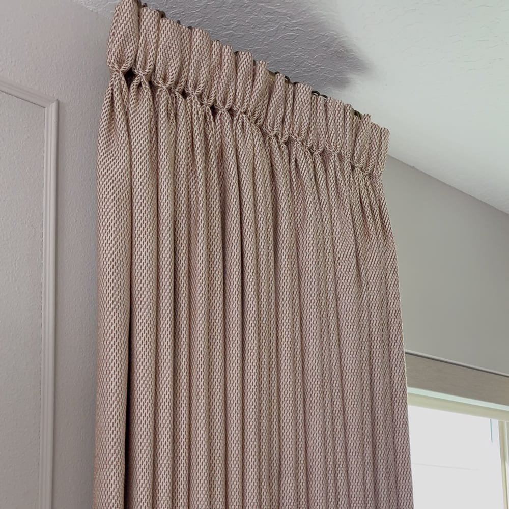 Milo Two-toned Textured Linen Custom Curtains