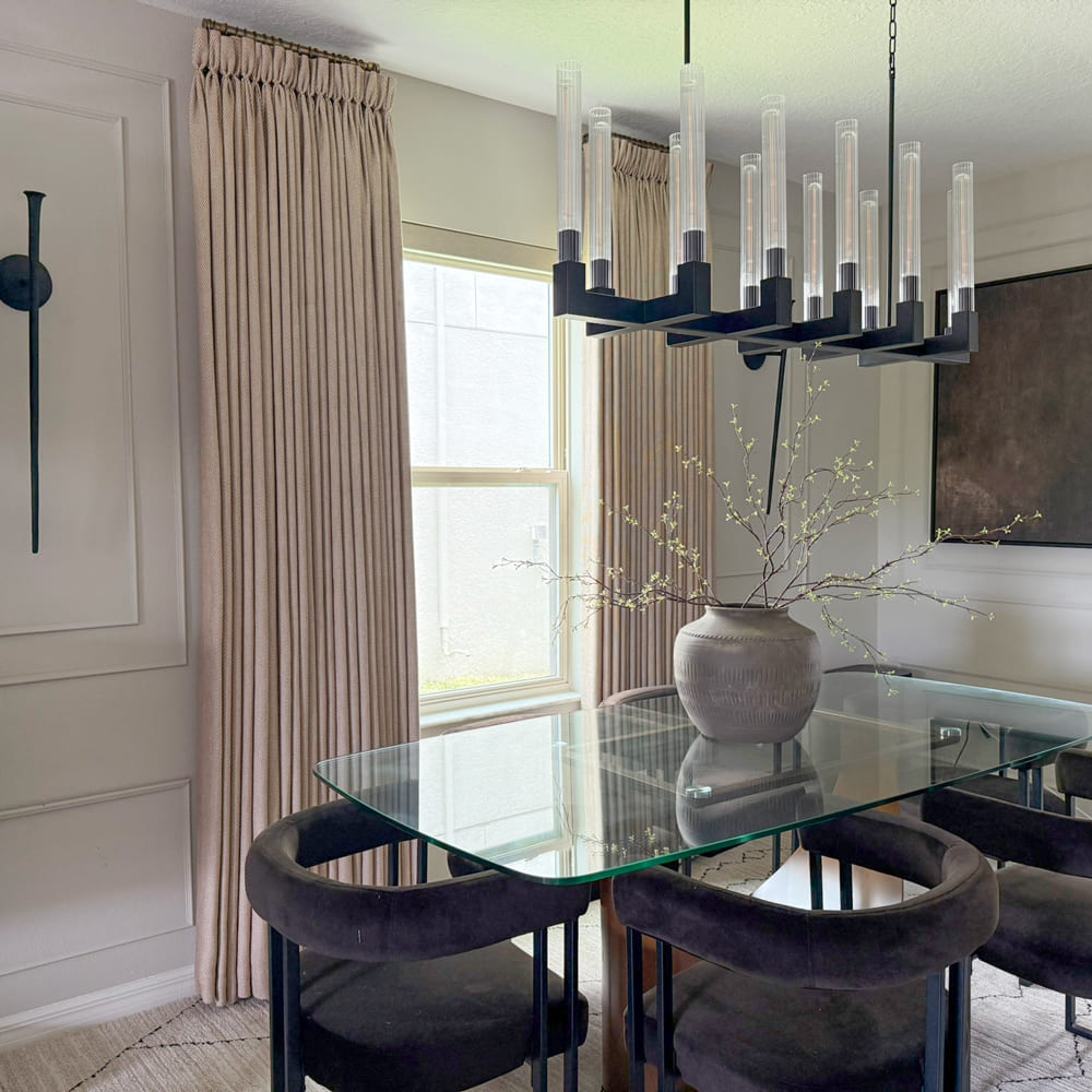 Milo Two-toned Textured Linen Custom Curtains