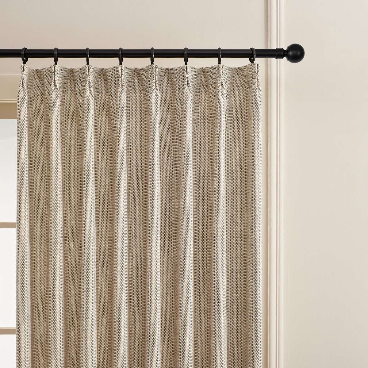 Milo Two-toned Textured Linen Custom Curtains