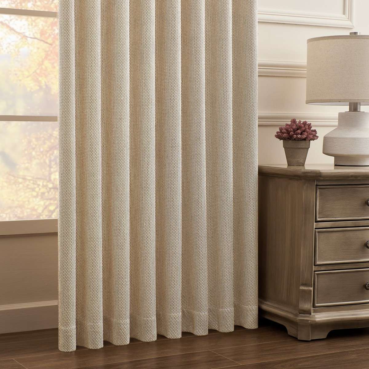 Milo Two-toned Textured Linen Custom Curtains