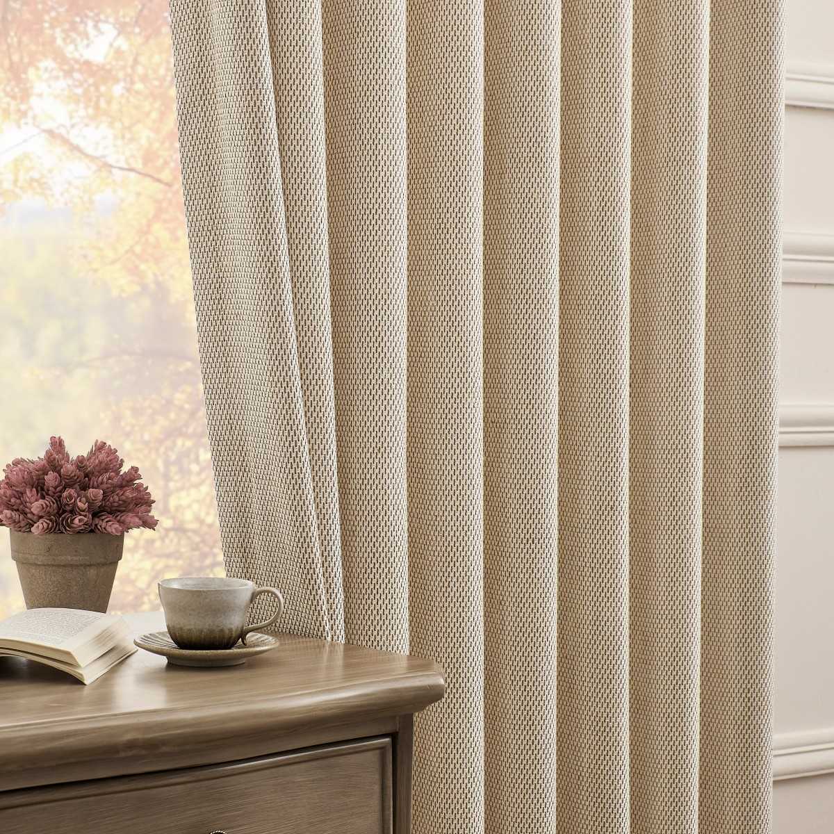 Milo Two-toned Textured Linen Custom Curtains