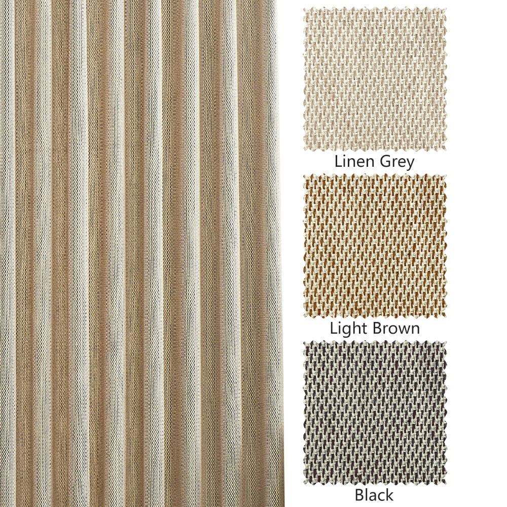 Milo Two-toned Textured Linen Custom Curtains