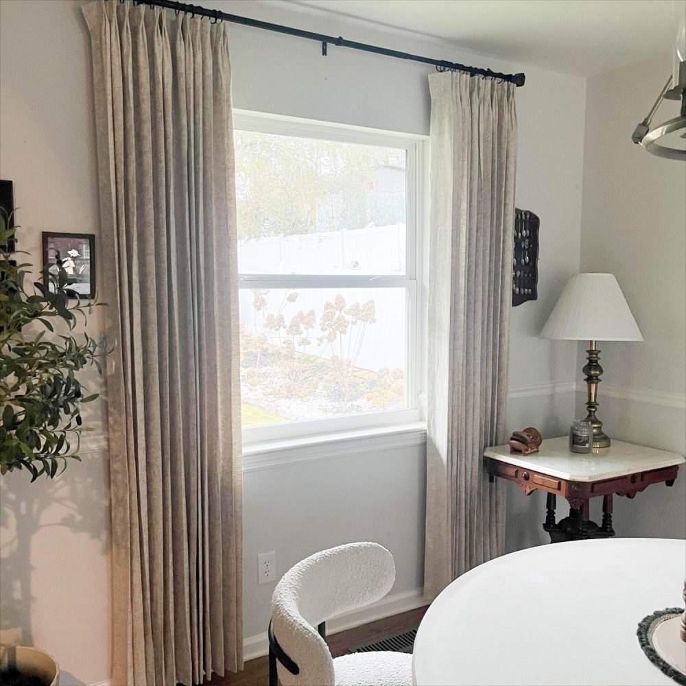 Minnie Rustic Style Subtle Floral Cotton Curtains