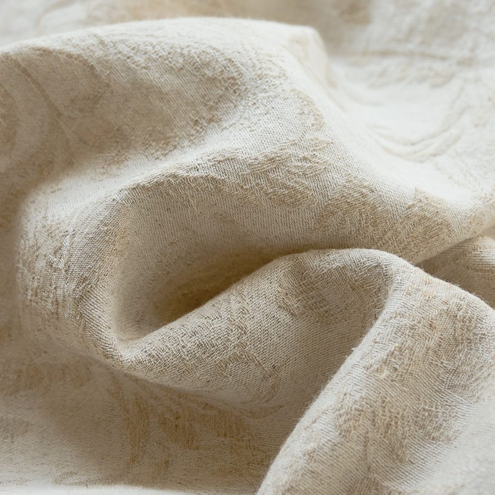 Minnie Rustic Style Subtle Floral Cotton Curtains