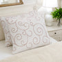 Minta Embroidered Scroll Pillow Cover