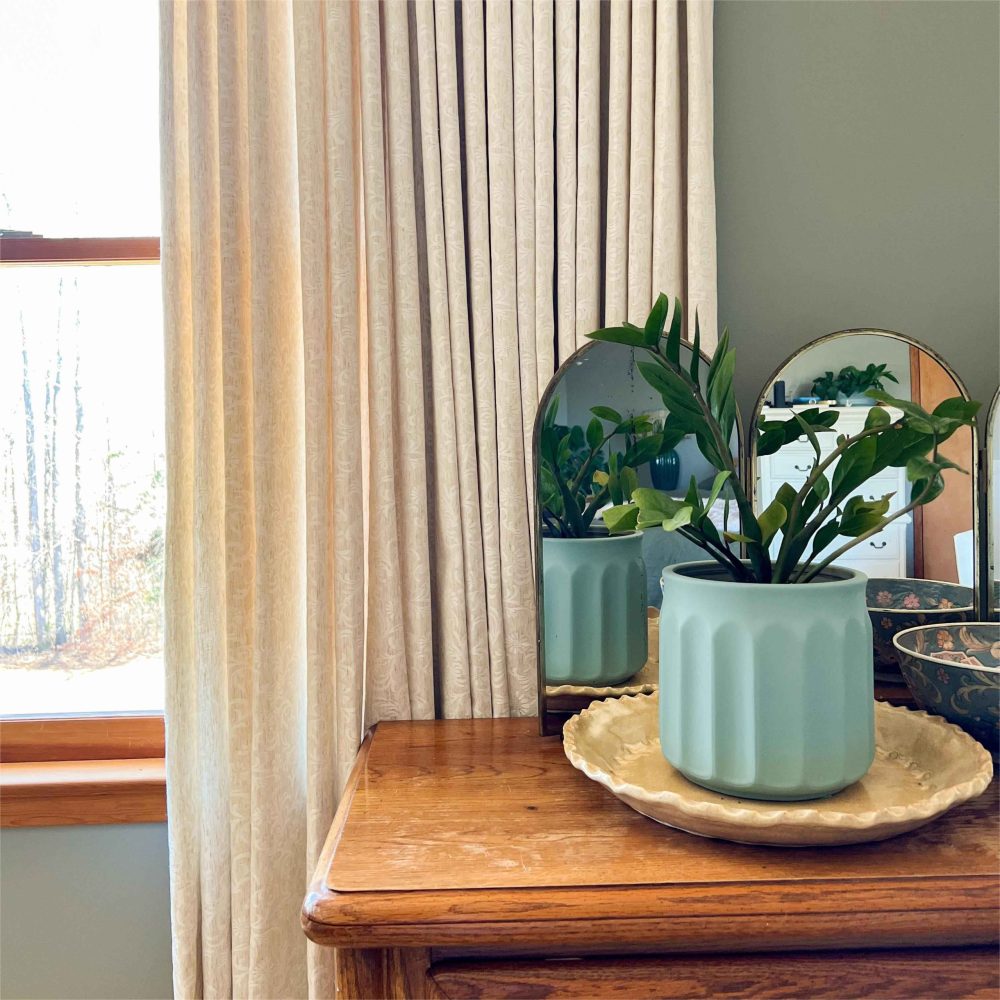 Miranda Subtle Floral Linen Cotton Jacquard Curtains