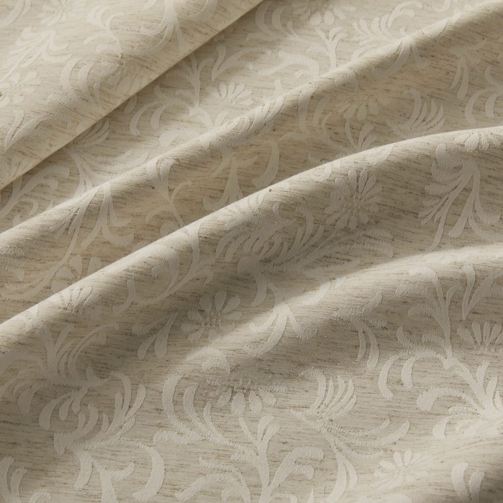 Miranda Subtle Floral Linen Cotton Jacquard Curtains