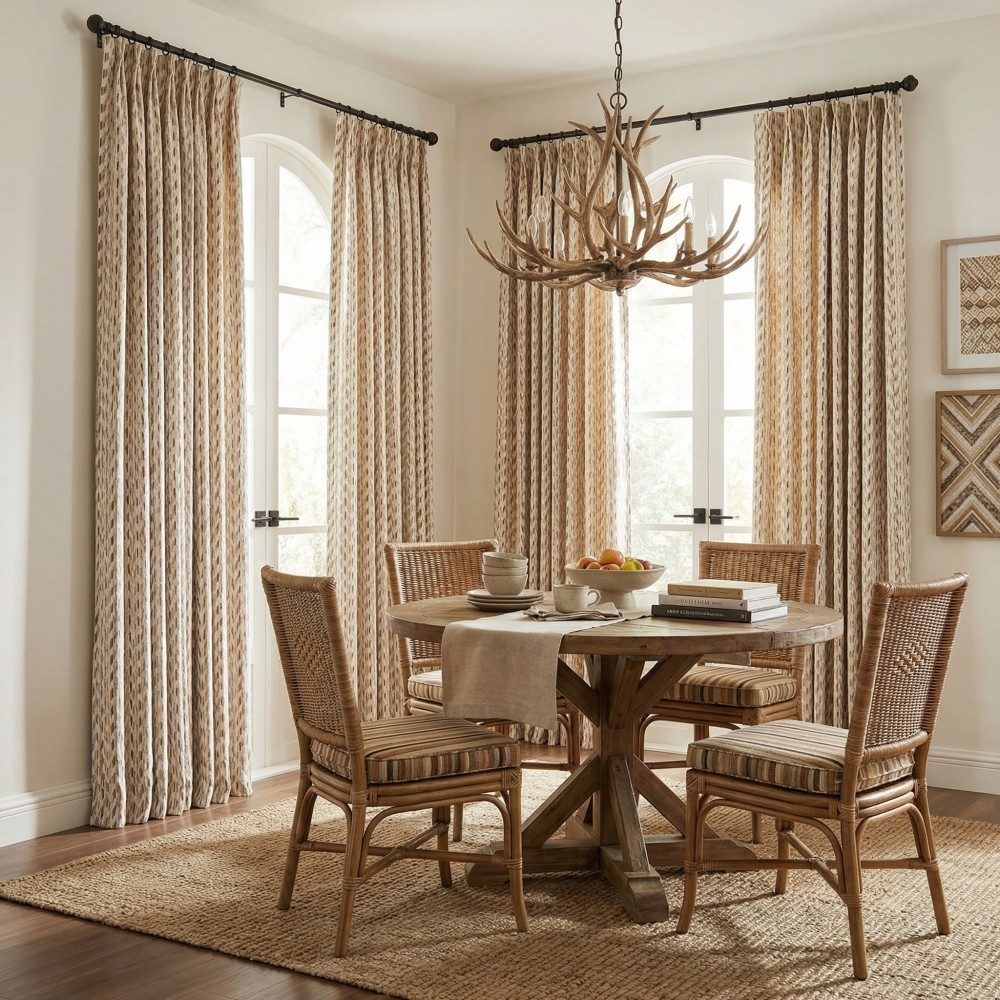 Monroe Cute Herringbone Patterned Curtains