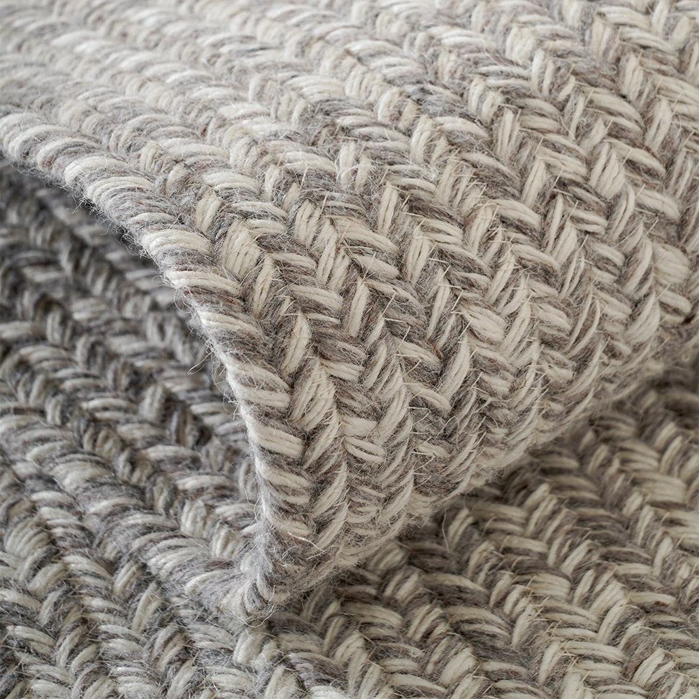 Tapis personnalisé Naya tissé main en laine et jute