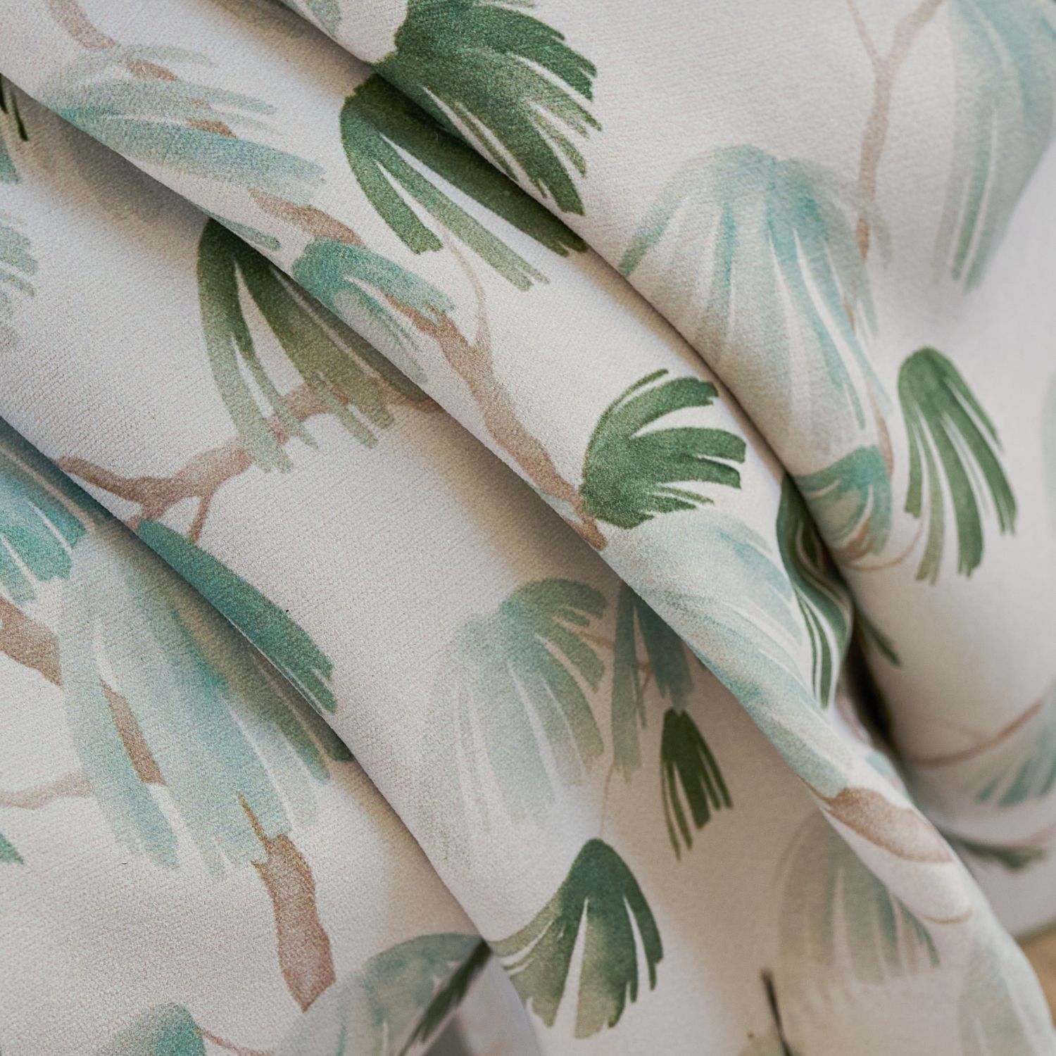 Nayla Green Unconventional Pine Print Curtains