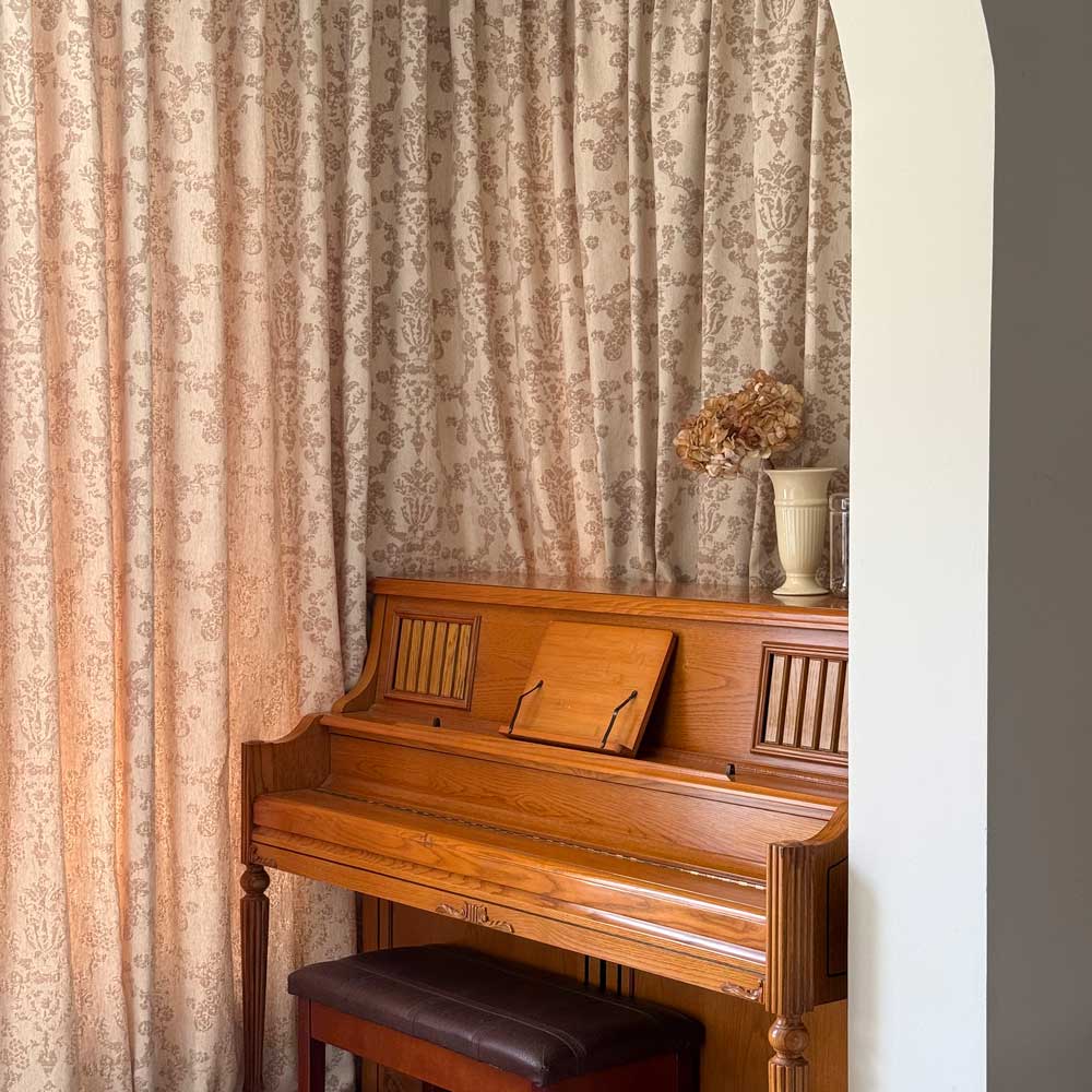 Nellie Cottage Style Floral Jacquard Curtains