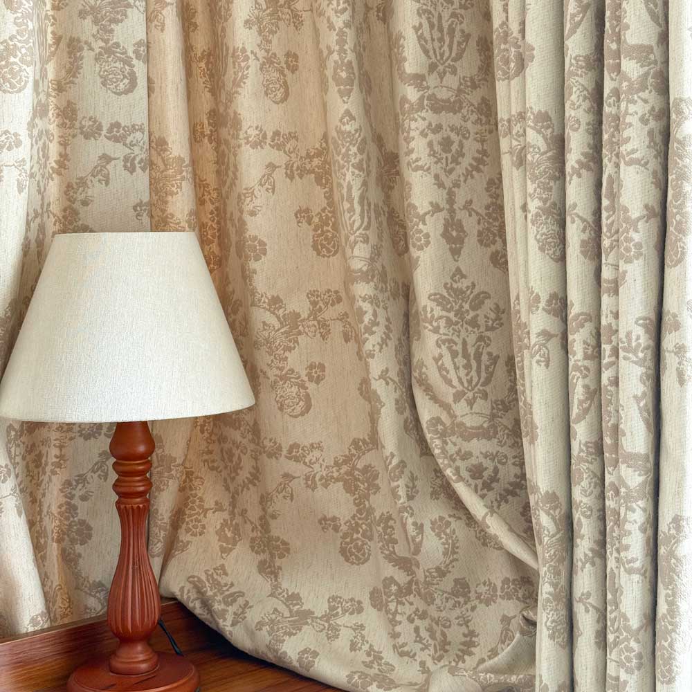 Nellie Cottage Style Floral Jacquard Curtains