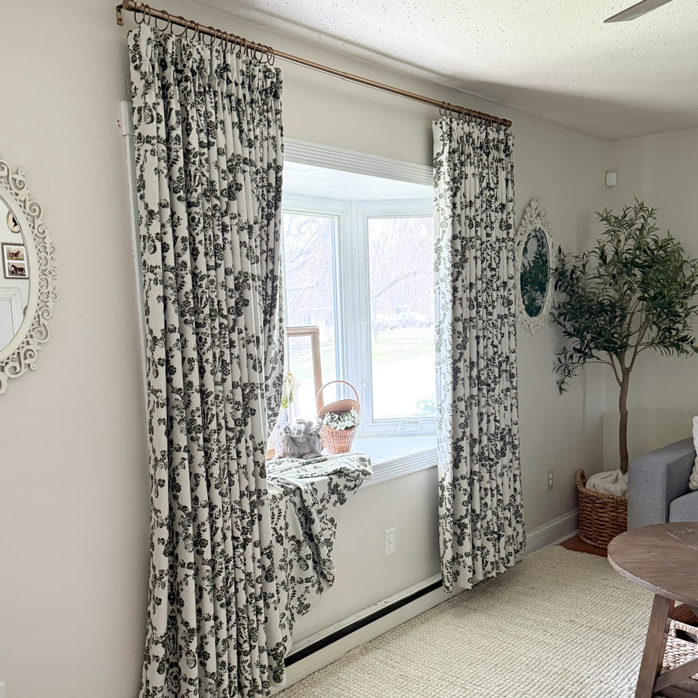 Nellie Cottage Style Floral Jacquard Curtains