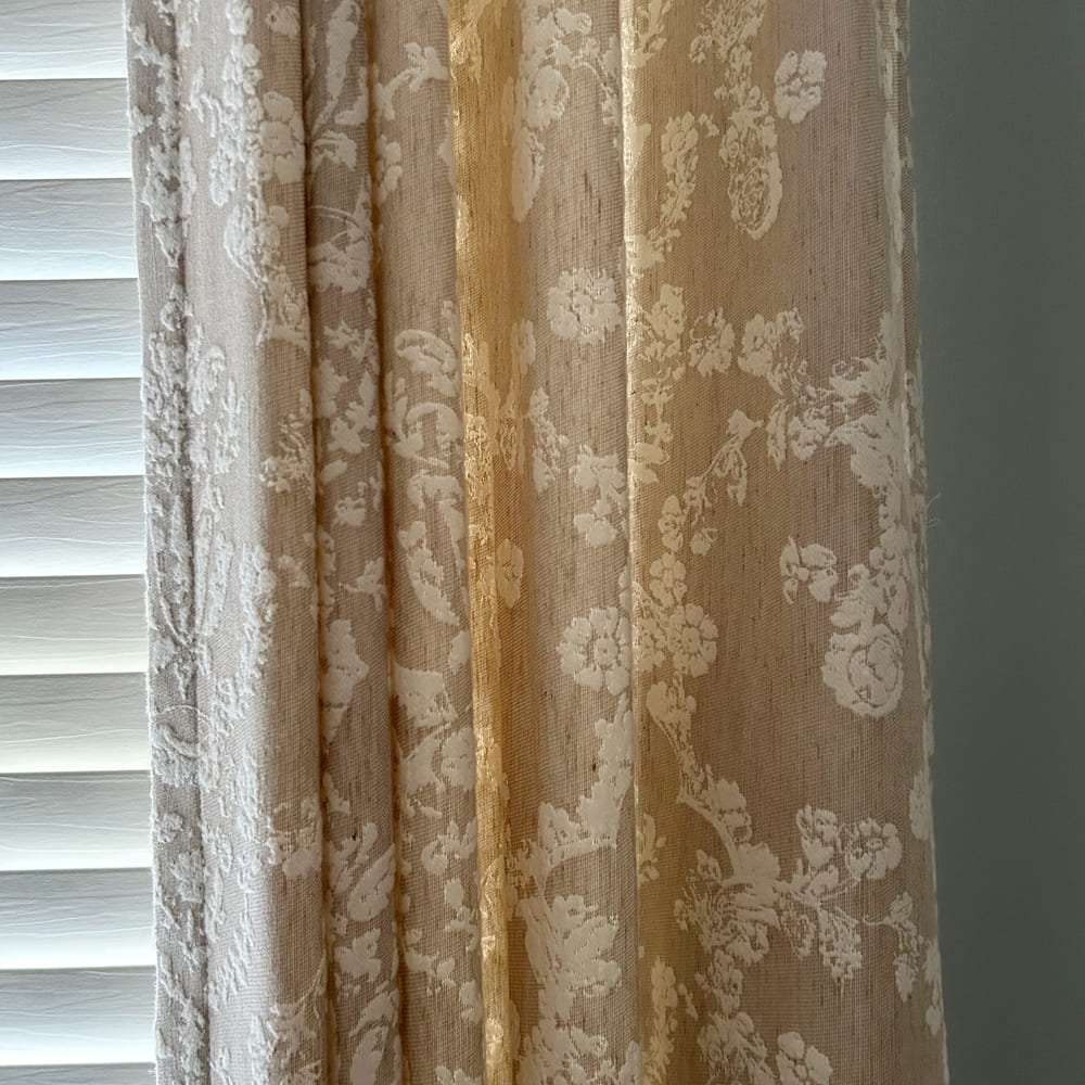 Nellie Cottage Style Floral Jacquard Curtains