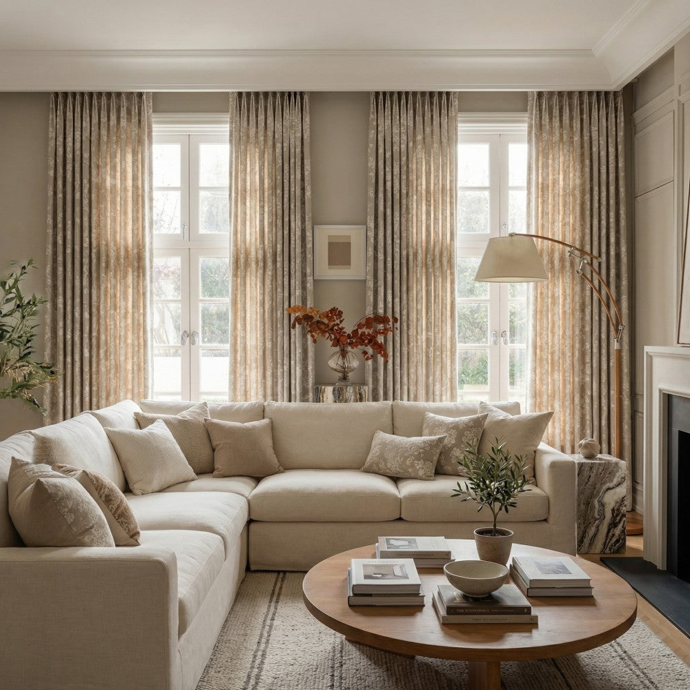 Nellie Cottage Style Floral Jacquard Curtains