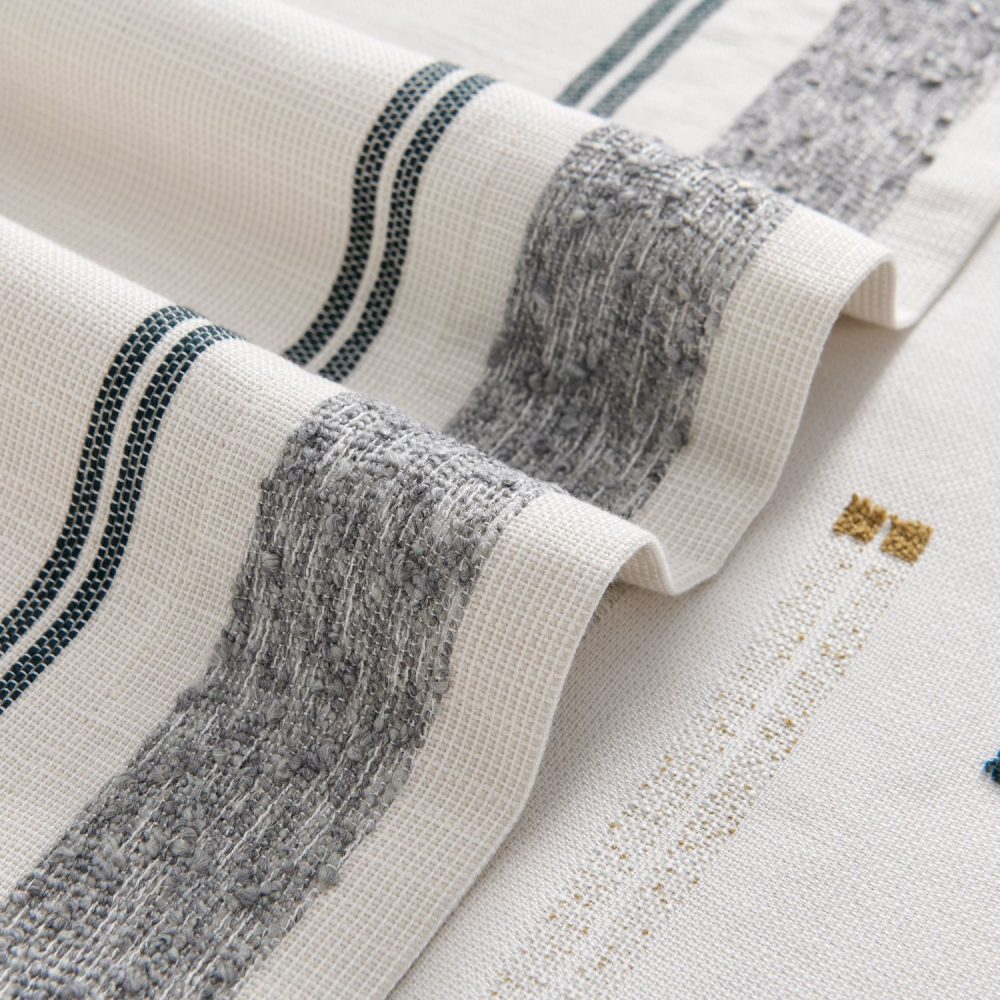 Nova Aesthetic Linen Cotton Striped Curtains