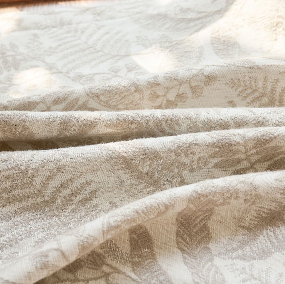 Oakley Beige Botanical Jacquard Curtains