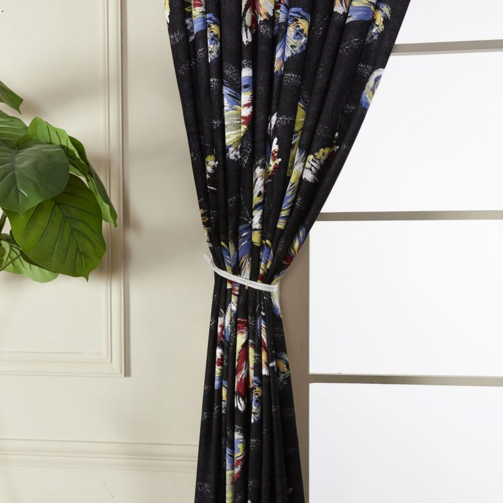 Olivia Colored Butterflies Jacquard Curtains