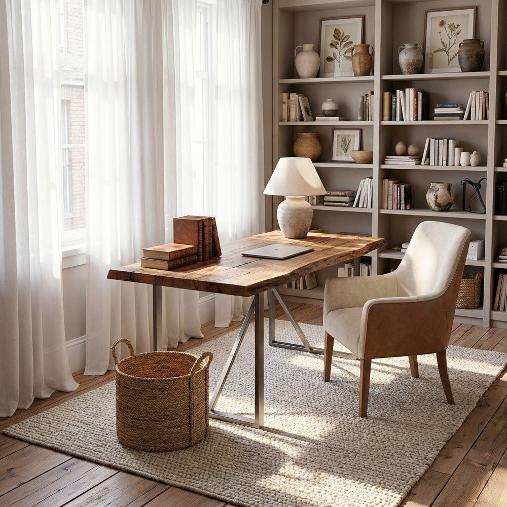 Pearl White Phantom Semi Sheer Curtain