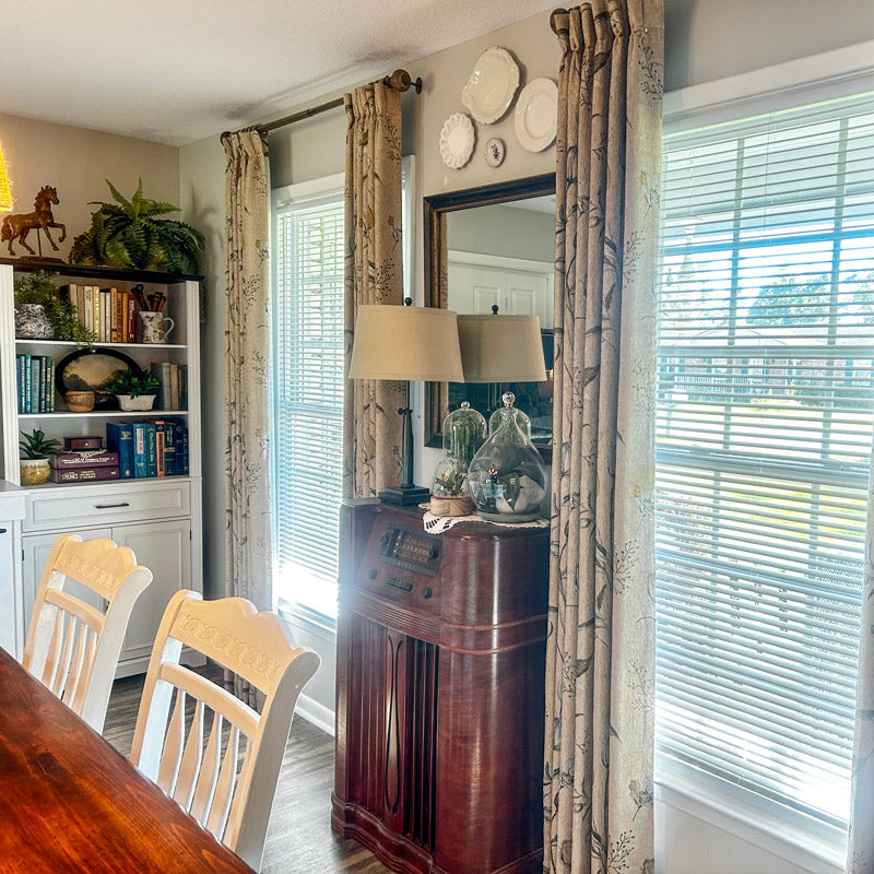 Priya Modern Vintage Floral Cotton Curtains