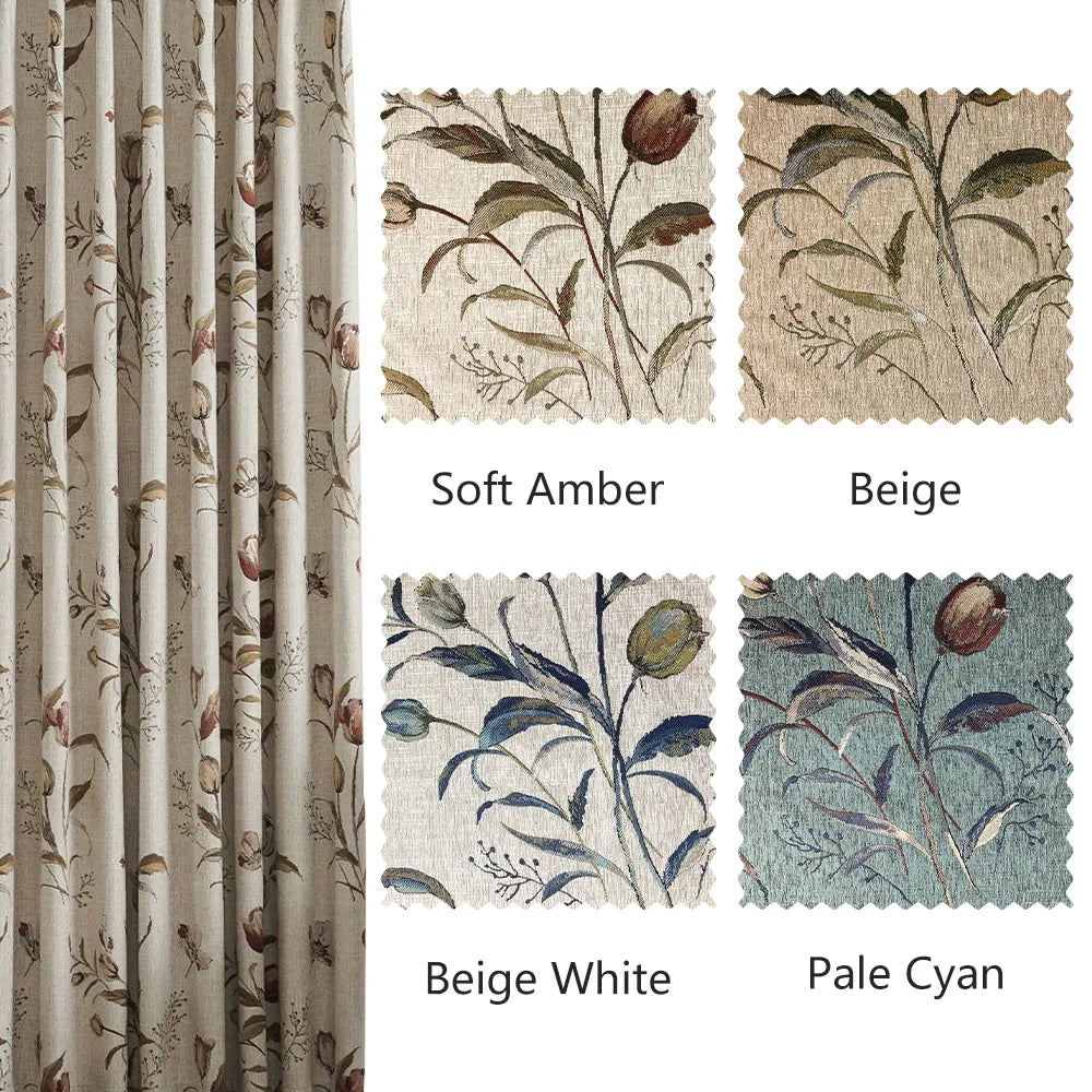 Priya Floral Cotton Roman Shade