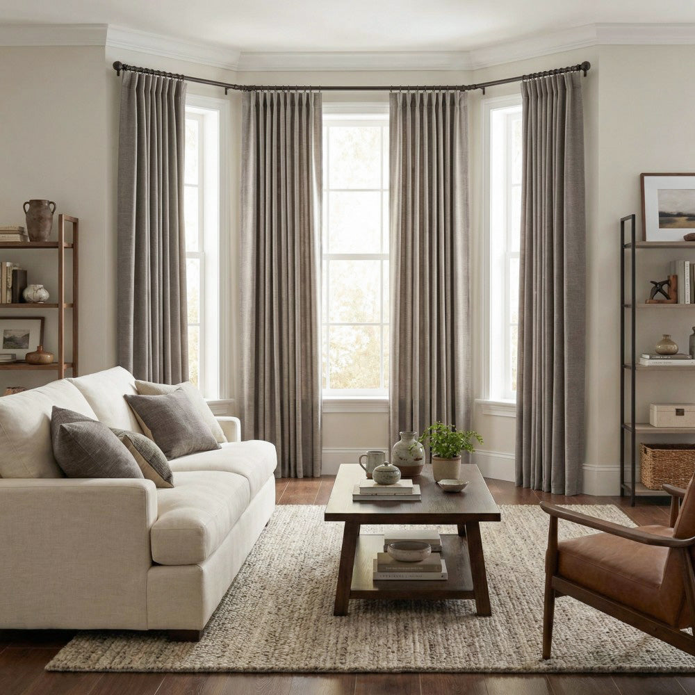 Ron Cotton-Linen Textured Curtains