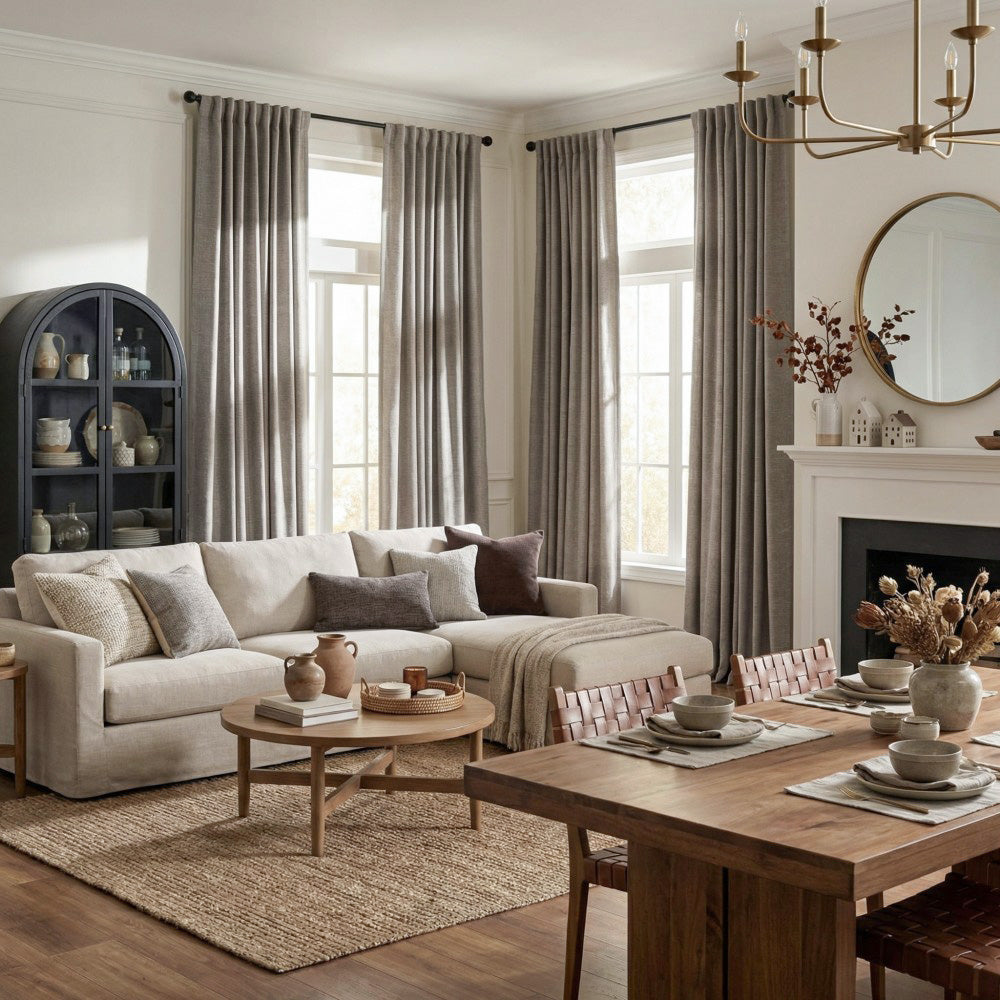 Ron Cotton-Linen Textured Curtains