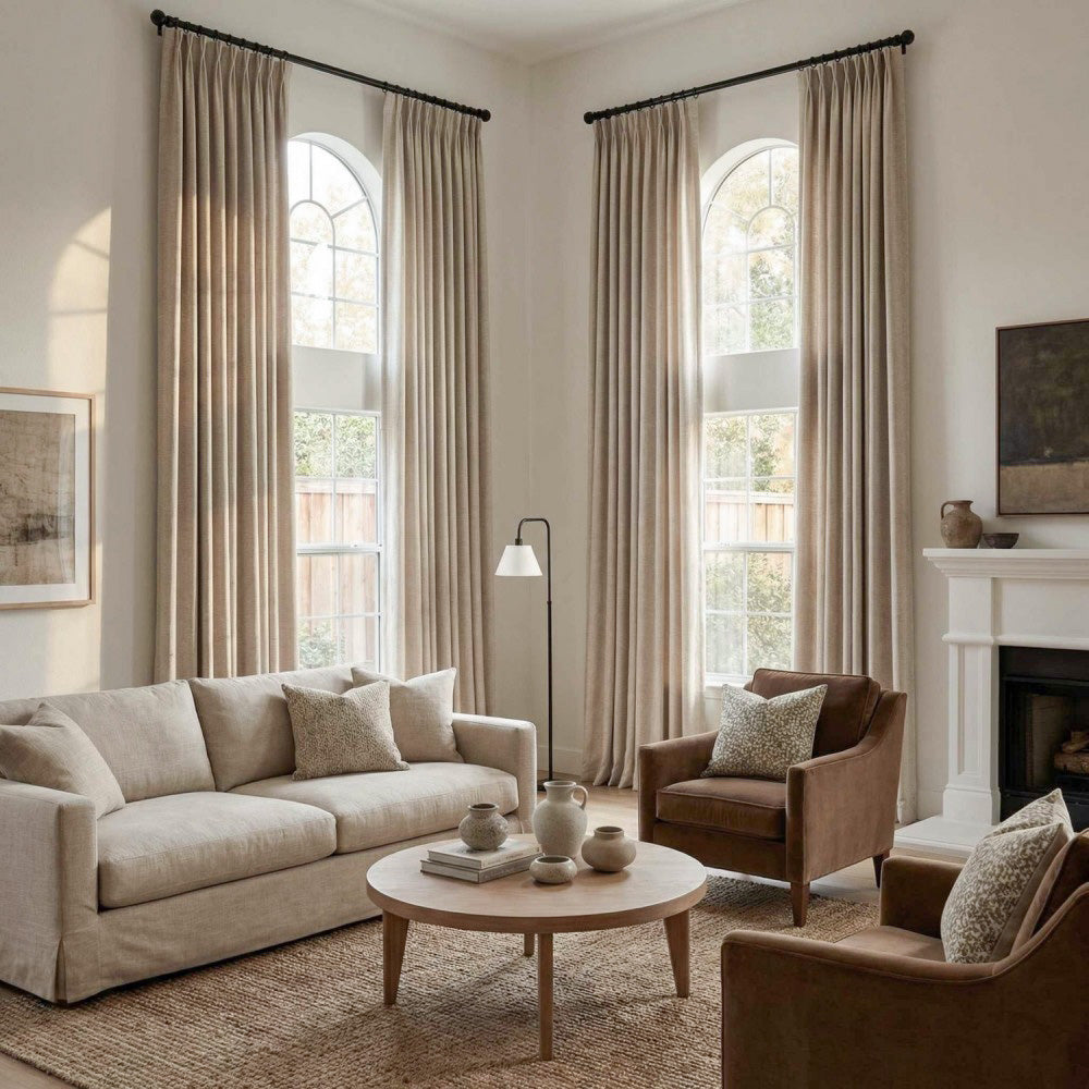 Ron Cotton-Linen Textured Curtains