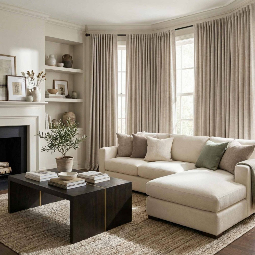 Ron Cotton-Linen Textured Curtains