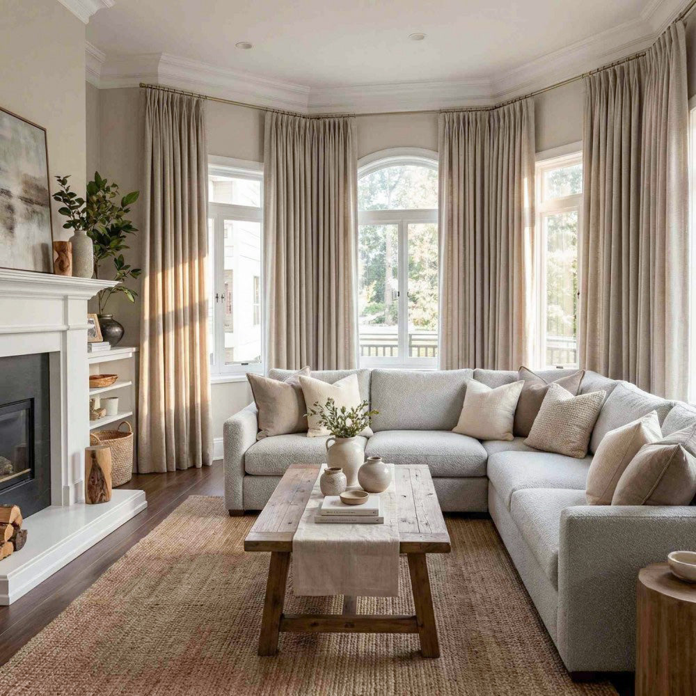 Ron Cotton-Linen Textured Curtains