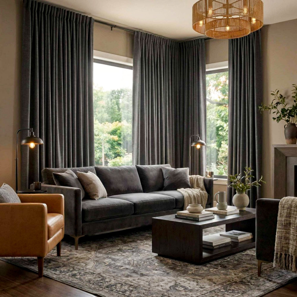 Ron Cotton-Linen Textured Curtains