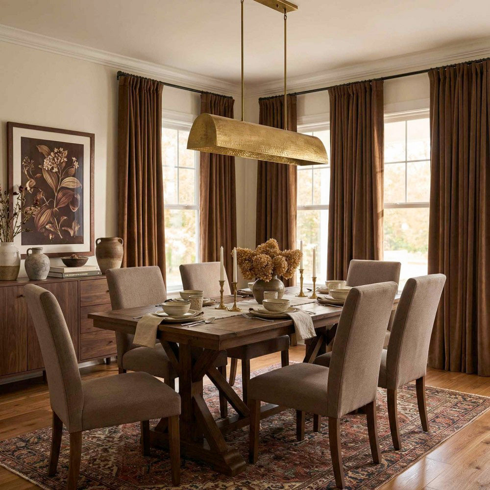 Rosalyn Matte Velvet Room Darkening Thermal Curtains