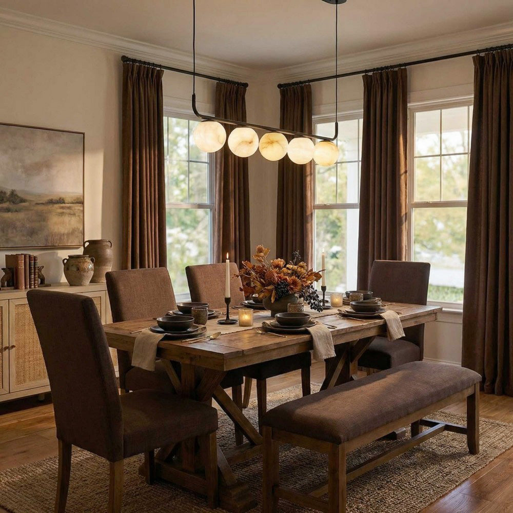 Rosalyn Matte Velvet Room Darkening Thermal Curtains