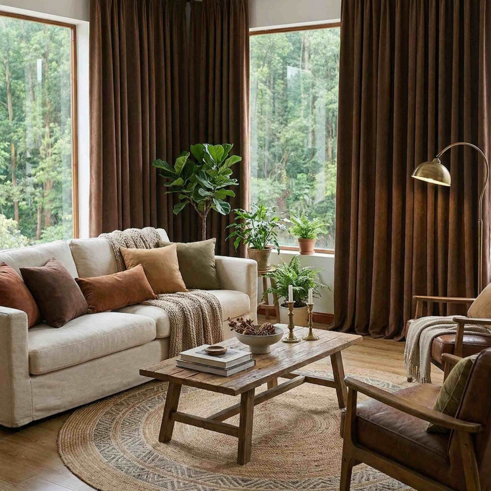 Rosalyn Matte Velvet Room Darkening Thermal Curtains