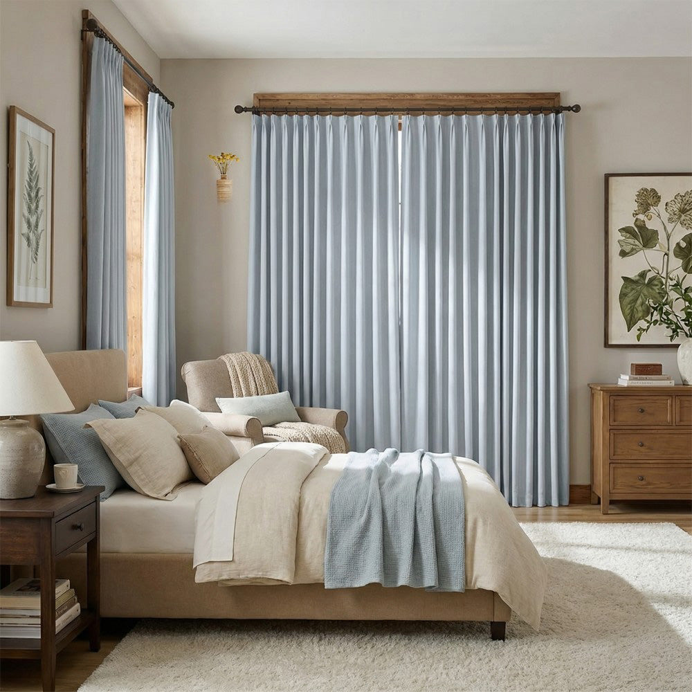 Rosalyn Matte Velvet Room Darkening Thermal Curtains