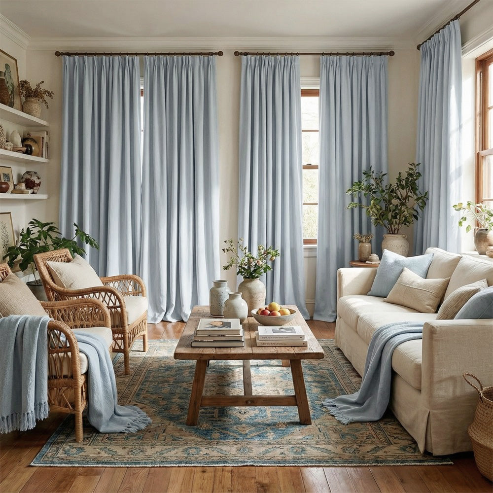 Rosalyn Matte Velvet Room Darkening Thermal Curtains