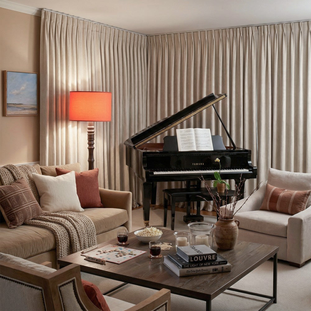 Rosalyn Matte Velvet Room Darkening Thermal Curtains